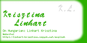 krisztina linhart business card